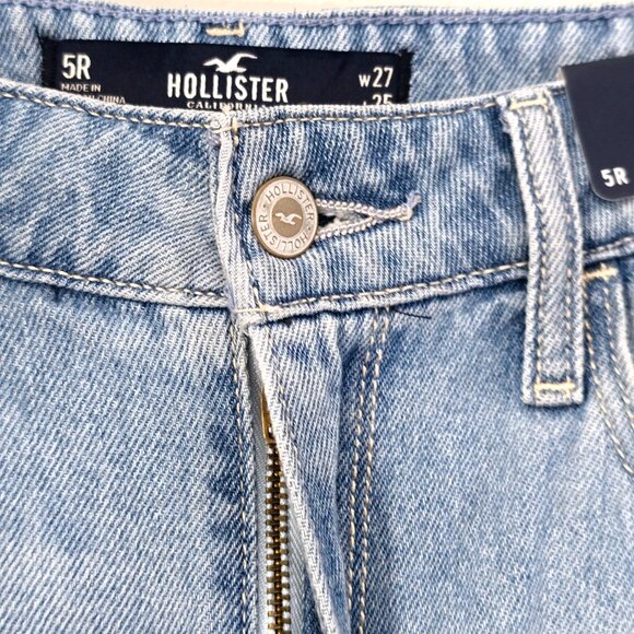 NWT Hollister High Rise Barrel Jeans Size 27 Light Wash Y2K - Picture 4 of 7